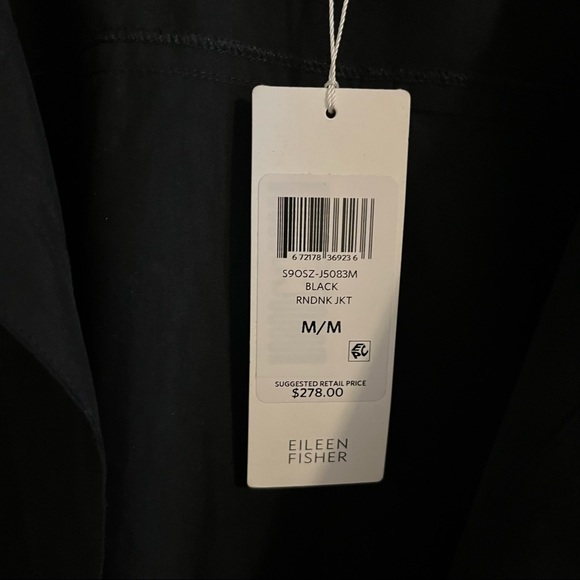 EILEEN Fisher Sand-washed Round Neck Jacket size M - Picture 10 of 11